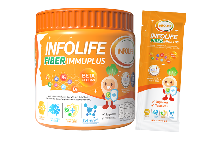 หยุดปัญหาลูกท้องผูกด้วย   Infolife Fiber Immu Plus
