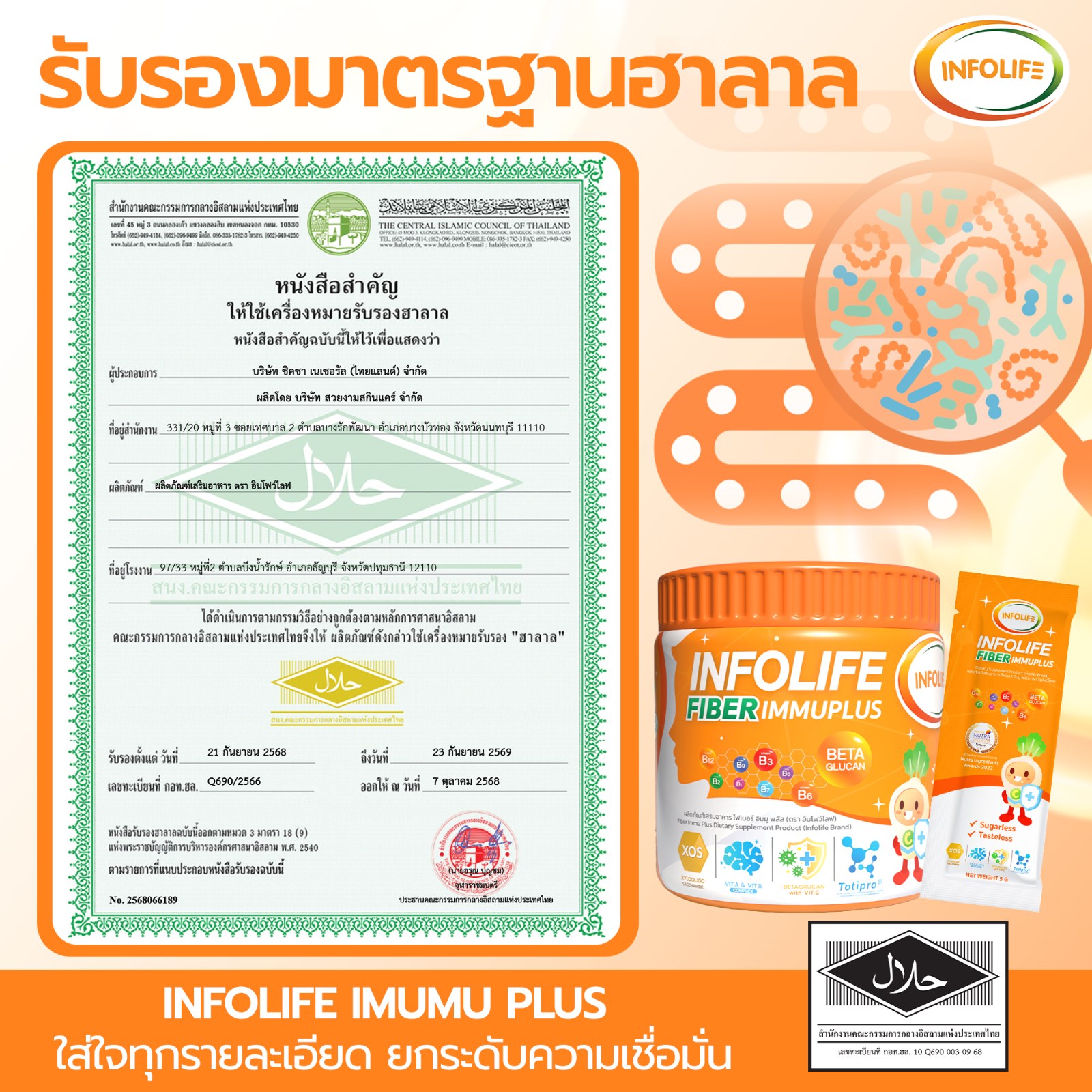 หยุดปัญหาลูกท้องผูกด้วย   Infolife Fiber Immu Plus 7